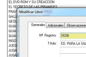 Bibliotecas XL Modificar libro
