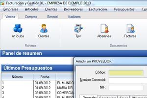 Añadir proveedor en Facturación XL