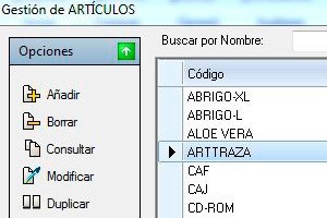 Ver artículos en Programra Facturación XL