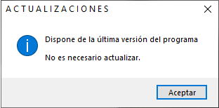 Confirmación última versión