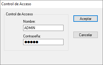 Control de acceso al programa